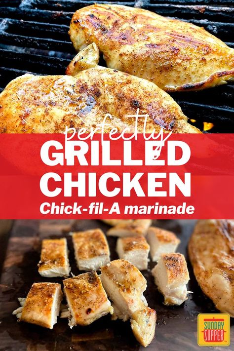 Grilled Chicken Breast Marinade, Grill Chicken Breast, Grilled Chicken Seasoning, Salad Grilled Chicken, Chicken Breast Marinade Recipes, How To Grill Chicken, Best Grilled Chicken Recipe, Grilled Chicken Sandwich Recipes, Chicken Breast Marinade