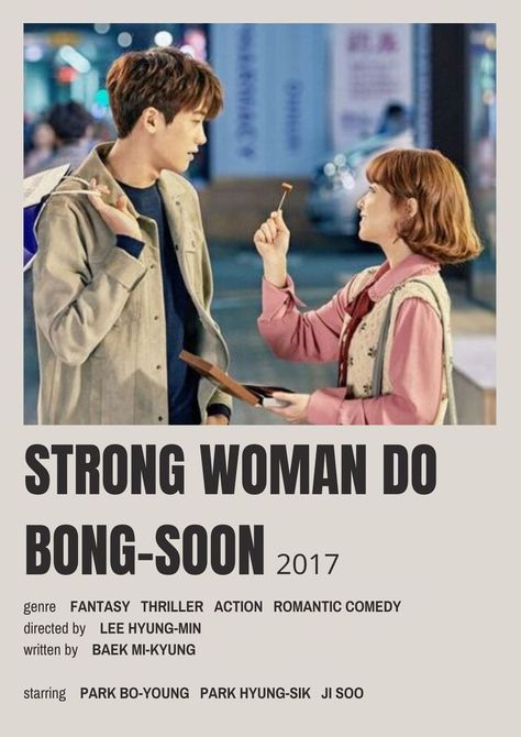 Strong Girl Bong Soon Poster, Korean Wallpaper, Minimalistic Poster, Strong Woman Do Bong Soon, Scrapbook Disney, Young Park, Korean Drama Series, New Movies To Watch, Drama Ideas