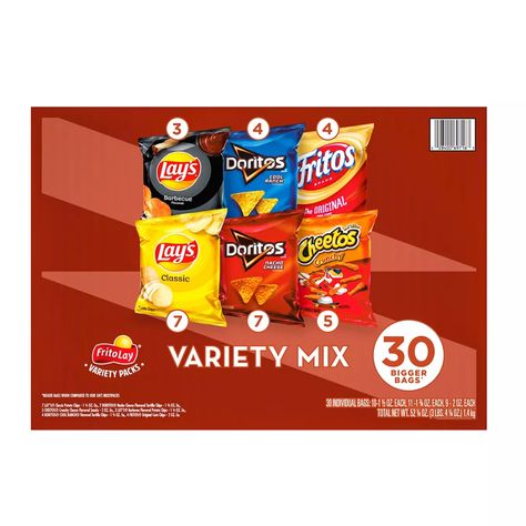 Frito Lay Variety Pack, Variety Mix, 30 ct. - BJs WholeSale Club Cheetos Cheese, Bag Of Cheetos, Cheetos Crunchy, Doritos Nachos, Frito Lay, Cheese Cultures, Cheese Snacks, Nacho Cheese, Party Mix