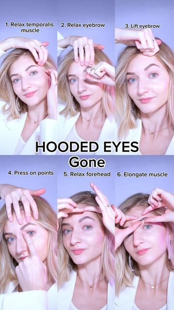 Hooded Eyelids Get Rid Of, Facial Messages, Eye Message, Buccal Massage, Face Message, Face Muscles, Face Fitness, Face Massage Techniques, Facial Routine Skincare