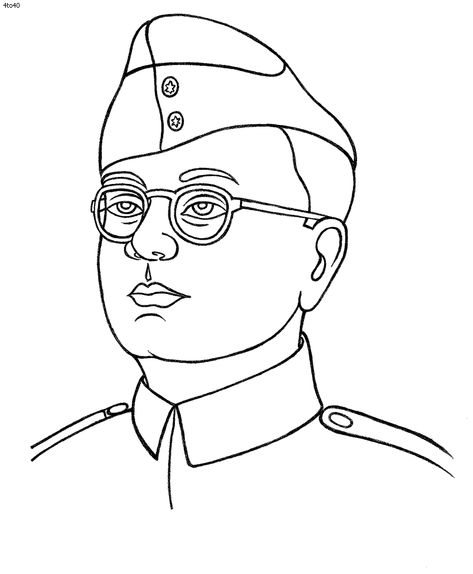 Sketches Of Freedom Fighters, Netaji Sketch, National Leaders Drawing, Indian Freedom Fighters Drawings, Gandhiji Drawing Easy, Ambedkar Drawing Easy, Subhash Chandra Bose Sketch, Netaji Drawing, Subhash Chandra Bose Drawing