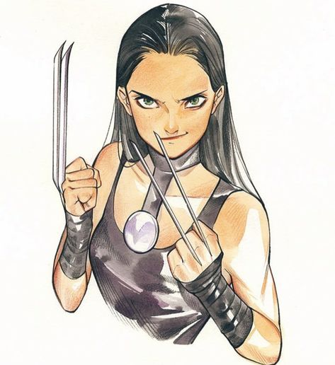 X-23 Fanart, Peach Momoko, Deadpool Y Spiderman, Anime Set, All New Wolverine, Laura Kinney, Marvel Anime, Kitty Pryde, Sci Fi Horror