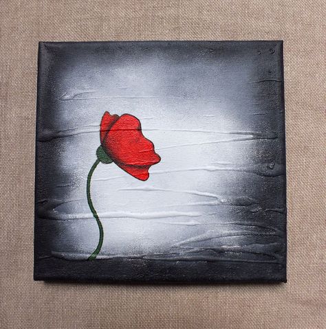 Chalk Sunflower, Acrylic Poppy Painting, Painting Decoration, Painting Sunset, Diy Aesthetic, Small Canvas Paintings, Poppy Painting, Easy Canvas Painting, Canvas Painting Diy