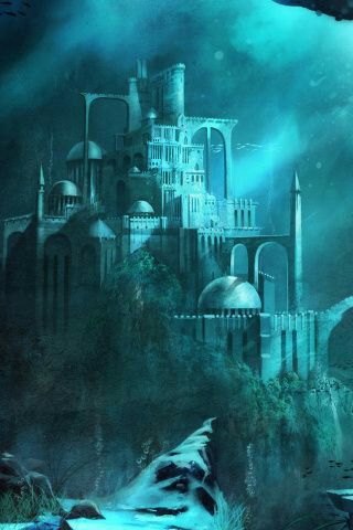 Atlantis Castle under the water Underwater Castle, Lost City Of Atlantis, Underwater City, Underwater Scene, Piper Mclean, Fantasy City, Fantasy Castle, Fantasy Setting, Fantasy Places