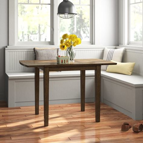 Narrow Drop Leaf Table, Narrow Kitchen Table Small Spaces, Dining Table Against Wall Small Spaces, Expandable Dining Tables Small Spaces, Small Dining Table With Bench, Narrow Dining Table Small Spaces, Small Dining Nook Ideas, Drop Leaf Table Diy, Narrow Dining Room Ideas