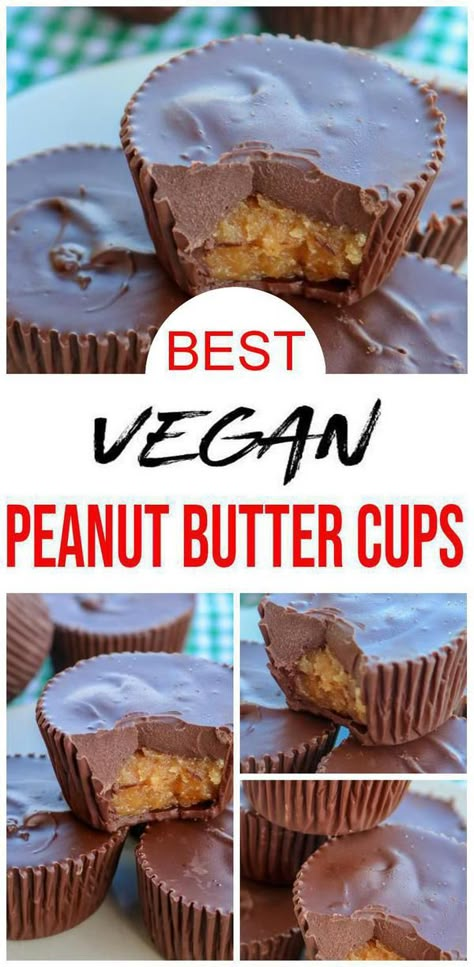 Vegan Recipes With Peanut Butter, Vegan Desserts Peanut Butter, Vegan Reeses Cups, Vegan Chocolate Peanut Butter, Healthy Reeses Cups Pb2, Healthy Reeses Peanut Butter Cups, Recees Peanut Butter Cup, Microwave Peanut Butter Fudge, Vegan Peanut Butter Cups