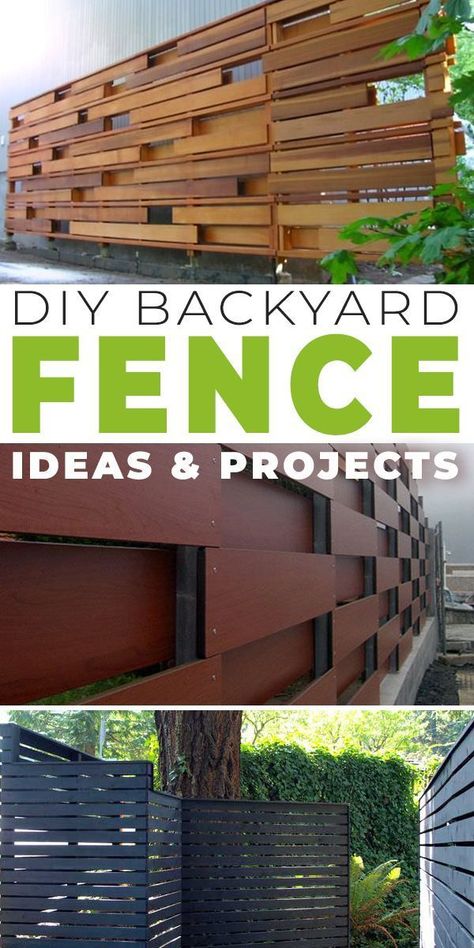 Add value to your home and try one of these DIY fence projects. Lots of ideas and tutorials for you! #fence #fences #diyfence #diyfences #backyardfence #backyardfenceideas #backyardfenceprojects #diyfenceideas #diyfenceprojects #diy #diygardenideas #diygardenprojects Backyard Fence Ideas, Fancy Fence, Backyard Fence Decor, Diy Backyard Fence, Modern Fence Design, Backyard Fence, Add Value To Your Home, Backyard Privacy, Diy Fence