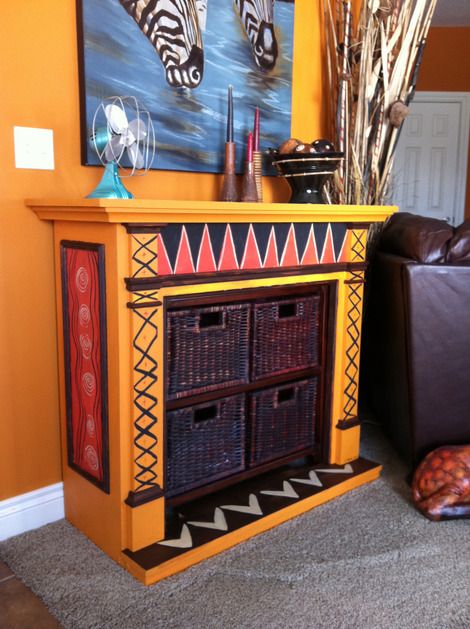 Turn a non-working fireplace into functional storage/art. This fireplace is a little much, but I LOVE the idea of installing storage bins into a nonworking fireplace! Fireplace Turned Into Storage, Mantle Diy, Empty Fireplace Ideas, Fireplace Storage, Faux Mantle, Beautiful Fireplaces, Fireplace Modern Design, Unused Fireplace, Mantle Ideas