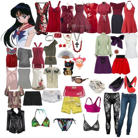 Sailor Mars Sailor Mars Inspired Outfits, Sailor Moon Fashion Inspired Outfits, Sailor Mars Outfit, Sailor Moon Inspired Outfits, Moon Outfits, Sailor Moon Inspired, Sailor Moon Outfit, Sailor Moon Merchandise, Sailor Moon Fashion