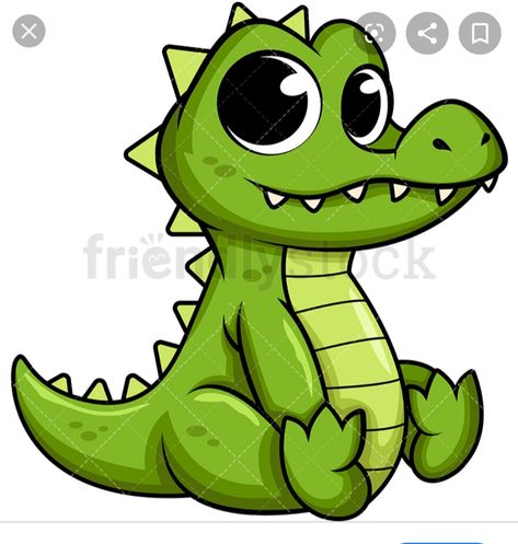 Alligator Drawing, Crocodile Drawing, Cartoon Alligator, Baby Crocodile, Baby Dragon Art, Crocodile Cartoon, Baby Alligator, Expressive Eyes, Rare Animals