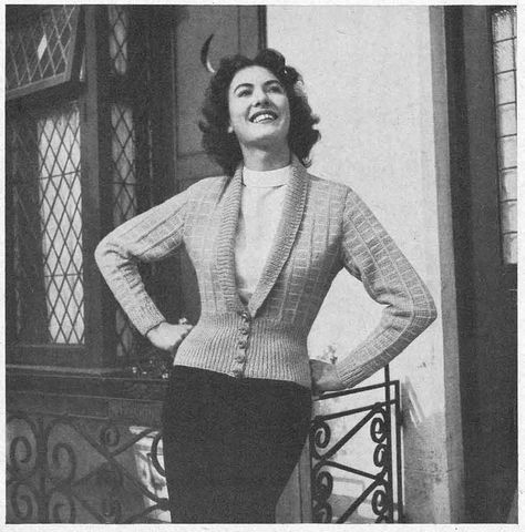 Vintage Knitwear, Perfect Cardigan, Textured Cardigan, Vintage Dress Patterns, Vintage Knitting Patterns, Cardigan Pattern, Knit Outfit, Vintage Knitting, Vintage Crochet