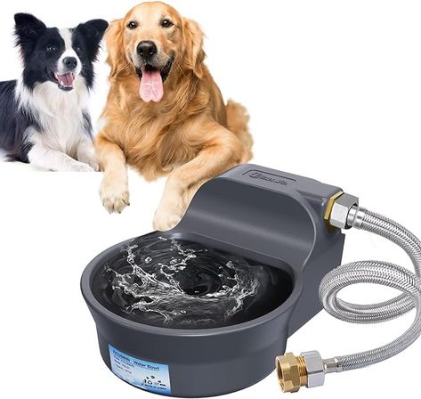 Pet Supplies : Automatic Dog Water Bowl Dispenser 70OZ Water Dispenser for Dogs 2L Water Bowl Fit 3/4in Male Connector Outdoor Auto Water Bowl Include Automatic Water Fill Valve 1/4'' Tee Adapter 5ft Water Hose : Amazon.com Dog Water Bowl, Water Hose, Water Bowl, Water Dispenser, For Dogs, Bowl, Dogs, Water