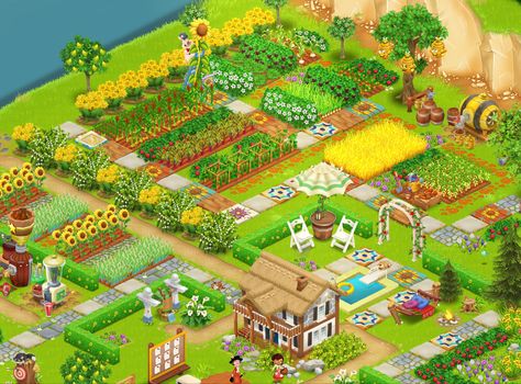 Hayday Farm Design, Hay Day, Farm Design, Minecraft Designs, Baby Decor, The Farm, Cottage Garden, Design Inspo, Game Design