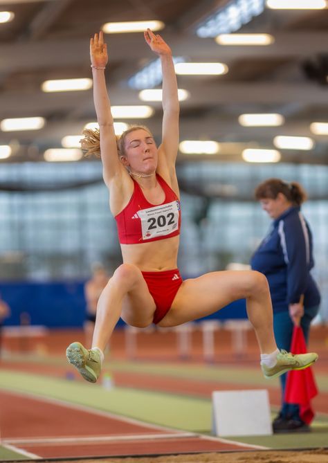 Emma Strauß • Hamburg, Germany - January 14, 2024 ⭐ Long Jump Long Jump, Athletic Girls, High Jump, Hamburg Germany, Sporty Girls, Body Reference, Action Poses, Sports Photography, Female Athletes