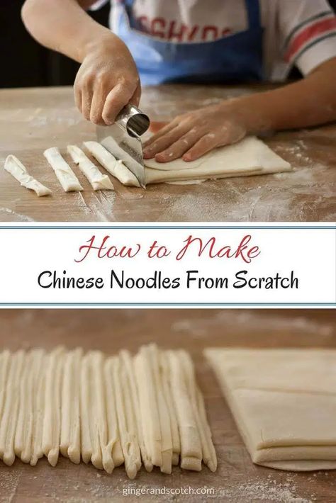 How to Make Homemade Chinese Noodles From Scratch #noodlesfromscratch #homemadenoodles #wheatnoodles Homemade Chinese Noodles, Chinese Food Recipes Noodles, Food Recipes Noodles, Easy Homemade Noodles, Making Noodles, Noodles From Scratch, Recipes Noodles, Noodle Recipes Homemade, Chinese Noodle Recipes