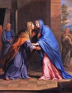 The Visitation of Mary and Elizabeth Elizabeth In The Bible, The Visitation, Hymns Of Praise, Christmas Lesson, Saint Elizabeth, Jesus And Mary, Angel Gabriel, Visiting Teaching, Blessed Mother Mary