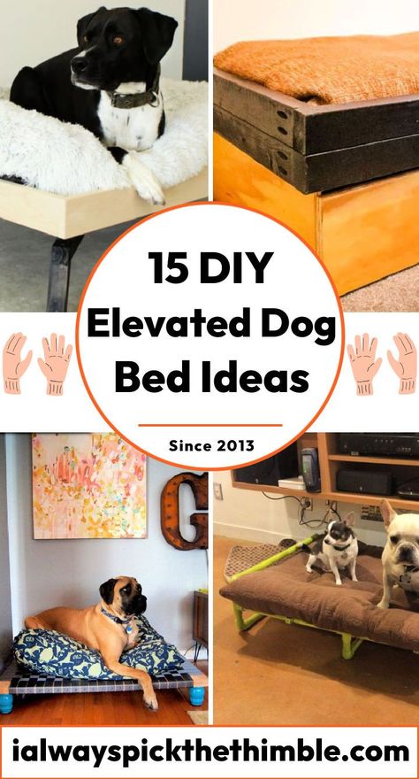 Diy Dog Bed For Crate, Dog Bed Beside Human Bed Diy, Dog Bed Made From Pallets Diy, Diy Dog Bed For Multiple Dogs, Dog Bed Solutions, How To Make Dog Beds Diy, Dog Bed Next To Human Bed Diy, Home Made Dog Beds Diy, Raised Wooden Dog Bed Diy