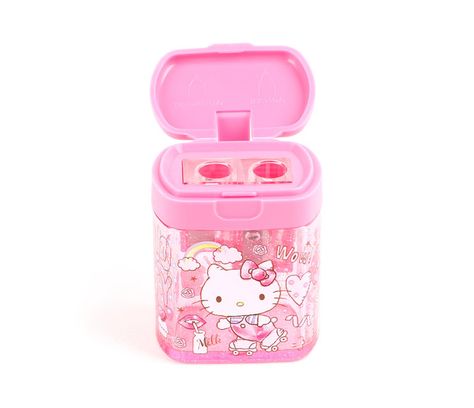 Hello Kitty Mini Dual Pencil Sharpener: School Days Hello Kitty School Supplies, Fun At School, Japanese School Supplies, Tiny Chum, Hello Kitty Pencil, Hello Kitty School, Hello Kitty Cute, Hello Kitty House, Cute Mini Backpacks