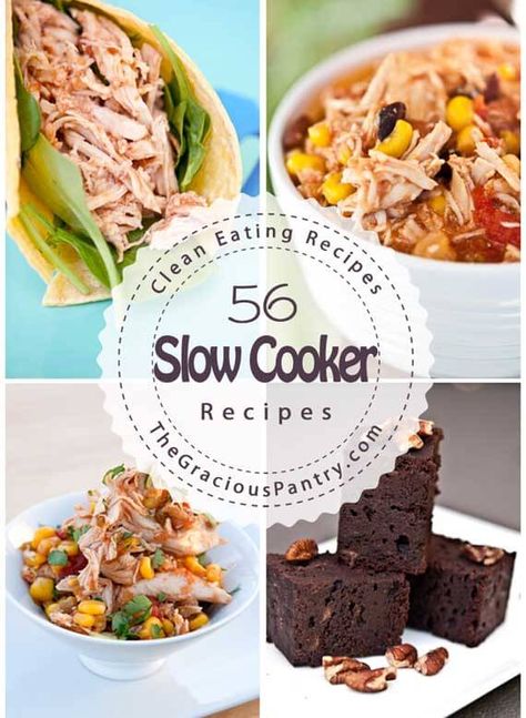 56 Days Of Clean Eating Slow Cooker Meals ~ http://www.thegraciouspantry.com 56 Days Recipes, Clean Eating Slow Cooker, Cleaning Eating, Slow Cooker Meals, Overnight Oat, Healthy Slow Cooker, Slow Cooker Recipes Healthy, Menu Planners, Diet Vegetarian