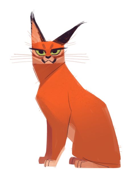 470: Caracal Caracal Animal, Caracal Drawing, Caracal Cat Drawing, Caracal Fursona, Lynx Character Design, Wild Cat Illustration, Lynx Cat Illustration, Lynx Illustration, Cats Sketch