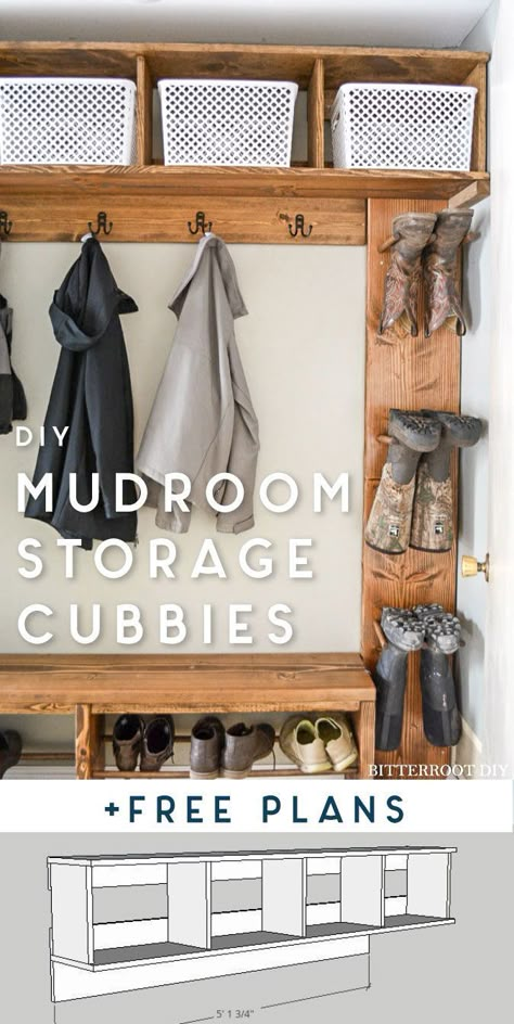 Diy Mudroom Storage, Mudroom Storage, Storage Cubbies, Diy Mudroom, Mudroom Entryway, Boot Rack, Farmhouse Side Table, Mud Room Storage, Mudroom Design