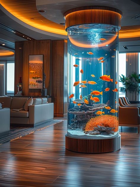 Big Aquarium Living Rooms, Aquarium Interior, Indoor Aquarium, House Structure, Billionaire Homes, Aquarium Architecture, Aquarium Stands, Wall Aquarium, Big Aquarium