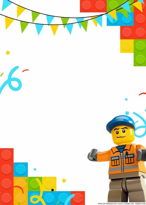 Lego Party Printables, Lego Party Invitations, Lego Cake Topper, Lego Party Decorations, Lego Birthday Invitations, Lego Decor, Lego Invitations, Lego Decorations, Sixth Birthday