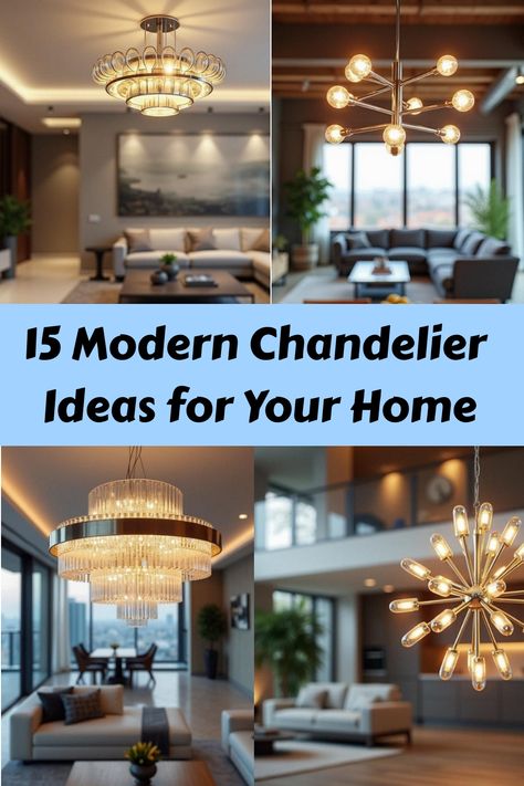 15 Modern Chandelier Ideas for Your Home Living Chandelier Ideas, Chandelier Design Modern, Farm Kitchen Decor, Big Chandelier, Chandelier Ideas, Interior Tips, Room Hanging Lights, Grand Entryway, Elegant Lighting Fixtures