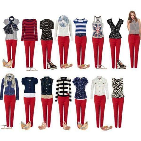 Red Jeans Outfit, Outfit Pantalon Rojo, Red Pants Outfit, Mode Tips, Clothes And Shoes, Red Jeans, Outfit Jeans, Red Pants, Ținută Casual