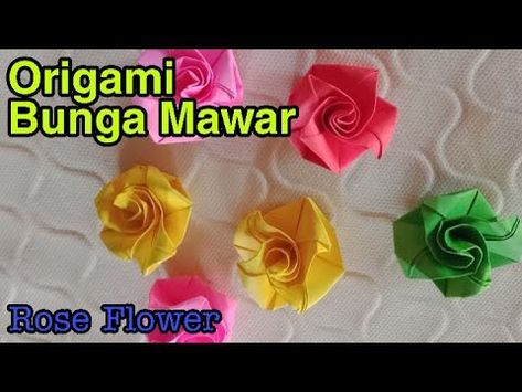 origami rose easy - cara membuat origami bunga mawar paling mudah - origami tutorial - YouTube Origami Rose Easy, Origami Rose, Easy Origami, Origami Tutorial, Origami Easy, Easy Tutorial, Origami, The Creator