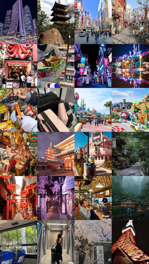 Vision Board Travel Japan, Tokyo Vacation Aesthetic, Tokyo Vision Board, Asian Vision Board, Vision Board Japan, Japan Vision Board, Japan Manifestation, Kamila Core, Intention Board