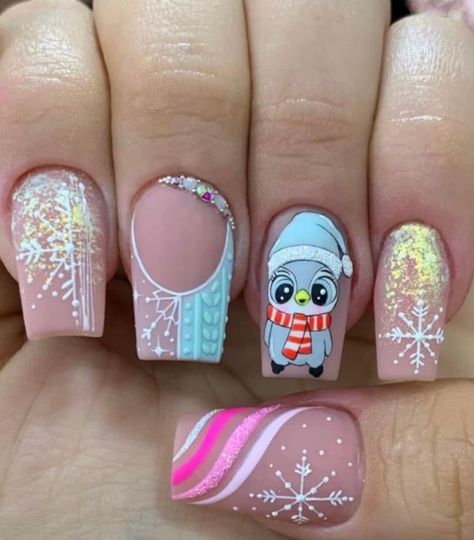 Nail Decoration Ideas, Festive Nails Christmas, Unusual Nail Designs, Cartoons Movies, Bright Nail Designs, Festive Nails, December Nails, Super Cute Nails, Gel Nail Art Designs