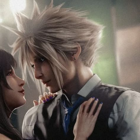 Tifa Ff7 Remake, Matching Ideas, Darwin's Game, Final Fantasy Cloud, Cloud And Tifa, Kawaii Boy, Final Fantasy Collection, Cloud Icon, Avatar Couple