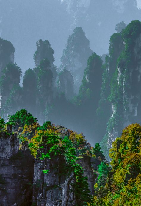 Zhang-Jia-Jie, China China Zhangjiajie, Mystic Places, Travel Wishes, Breathtaking Places, Awesome Places, Going Places, Dream Travel Destinations, Amazing Pictures, Rock Formations