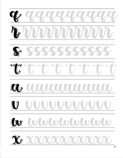 Calligraphy For Beginners Worksheets, Lettering Templates, Cursive Writing Practice, Letter Practice Sheets, Handwriting Template, Brush Lettering Worksheet, Lettering Practice Sheets, Cursive Writing Practice Sheets, Hand Lettering Alphabet Fonts