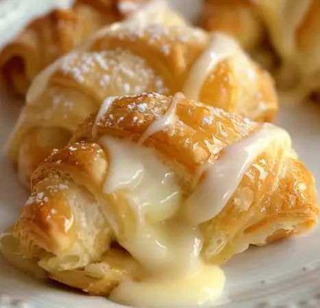 Lemon Cheesecake Cresent Rolls, Lemon Cheesecake Crescent Rolls Desserts, Desserts With Crescent Roll Dough, Lemon Crescent Rolls Desserts, Lemon Phyllo Dessert, Lemon Sopapilla Cheesecake, Crescent Roll Cheesecake Recipes, Cheesecake Puff Pastry Recipes, Lemon Cheesecake Crescent Rolls