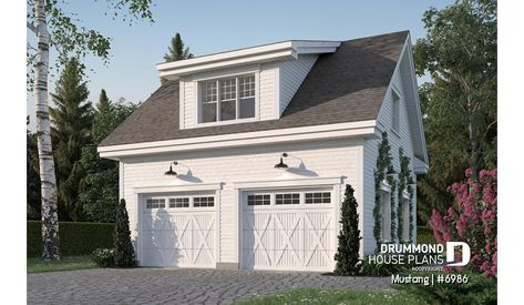 front - BASE MODEL of garage plan 6986 Car Garage Ideas Design, Car Garage Ideas, Garage With Storage, Garage Plans Detached, Garage Apartment Plan, Plan Garage, Drummond House Plans, Garage House Plans, Garage Plan