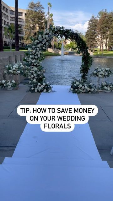 HPE | Wedding & Event Planner on Instagram: "Wedding florals are so expensive! Especially now with the price of goods going up! Everything is more expensive! To help lower the cost of wedding flowers, here are some other things you can do: -Repurpose your aisle floral. Use your reception centerpieces as your ceremony aisle florals -Put your bouquet in a vase, and make it a statement piece on your cake table -Add your toss bouquet as a decorative piece -Choose flowers that are in season -As Reuse Ceremony Flowers For Reception, How To Persevere Wedding Bouquet, Ceremony Aisle Florals, Flowers Lining The Aisle, Flower Petals Lining Wedding Aisle, Floral Down The Aisle, Cost Of Wedding, Aisle Florals, Bouquet In A Vase