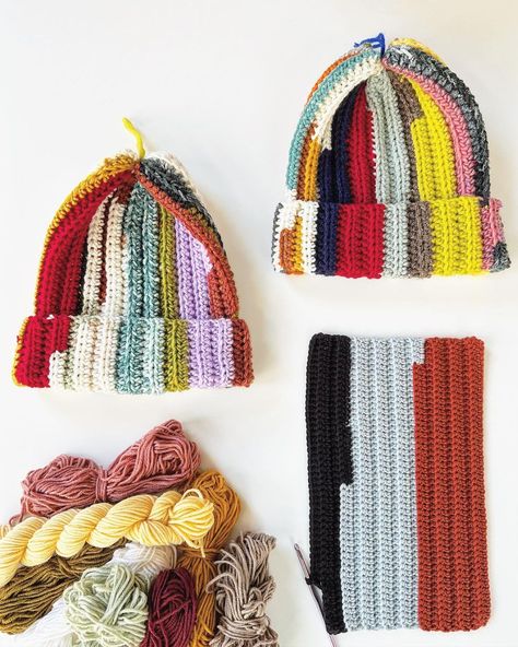 jordan (crocheter & owner) on Instagram: “i have been lovinggg going through my yarn leftovers lately… sometimes working with what you’ve got yields the most crazy and creative…” Crochet Man Hat, Leftover Yarn Projects Crochet, Leftover Yarn Project, Knit Accesories, Yarn Projects Crochet, Crochet Mens Hat, Leftover Yarn, Crochet Men, Working Hands