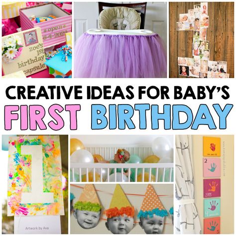 Creative Ideas For Baby's First Birthday - I Heart Arts n Crafts Activities For 1st Birthday, 1st Birthday Crafts, Easy Birthday Crafts, First Birthday Crafts, Birthday Craft Gifts, Crafts Adults, Babies First Birthday, First Birthday Centerpieces, Arts N Crafts