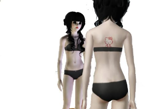 Sims 3 Piercing Cc, Sims 3 Cc Clothes Y2k, Sims 2 Emo Cc, Sims 3 Emo Cc, Sims 2 Grunge Cc, Hello Kitty Tattoo, Kitty Tattoo, Crystal Makeup, Pumpkin Mask