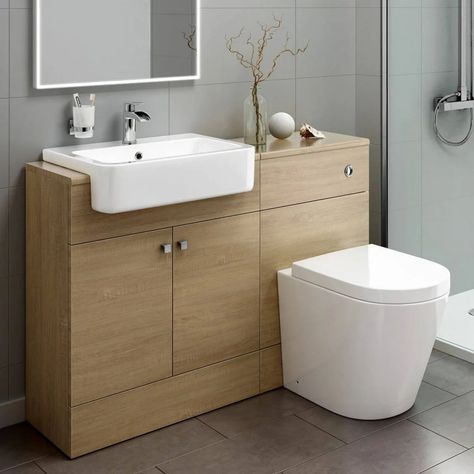 15+ Modern Toilet Sink Combo For Small Bathroom Space - Architectures Ideas Sink Toilet Combo, Toilet And Sink Unit, Mini Bad, Oak Vanity, Fitted Bathroom Furniture, Best Kitchen Design, Toilet Vanity, Sink Vanity Unit, Small Bathroom Interior