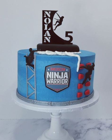 American Ninja Warrior Cake, Ninja Warrior Birthday Cake, Ninja Warrior Cake, American Ninja Warrior, Ninja Warrior, Cakes For Boys, 6th Birthday, 8th Birthday, Come Together