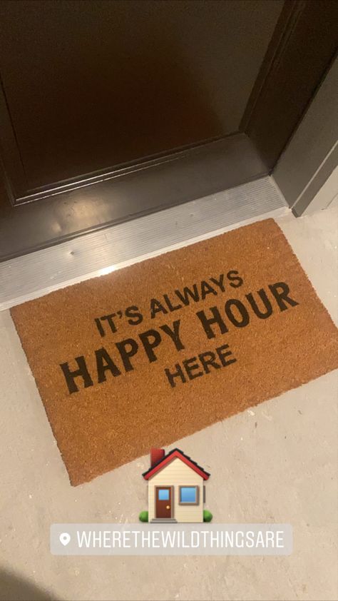 Doormat Purchased From Target That Brings The Good Vibes! | Outdoor Decor| Apartment Decor | New Mat| Cute Rug| Home Decor| Patio Decor| Target Finds Happy Hour Rug, College Apartment Door Mat, Apartment Door Mat, Summer Doormat, Cute Rug, Target Finds, Always Happy, College Apartment, Cute Happy