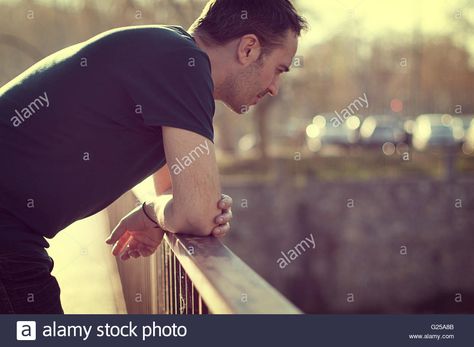 Person Leaning On Railing Reference, Person Leaning On Railing, Man Leaning On Table, Leaning On Railing Pose, Leaning On Table Pose, Leaning On Railing, Posing Reference, Reference Pose, Writing Things