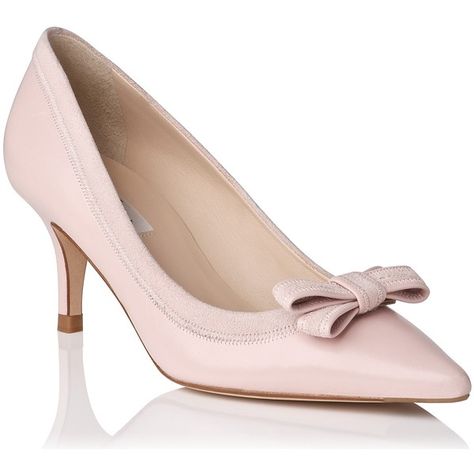 L.K. Bennett Lottie Bow Detail Leather Court Shoes , Pink (530 ILS) ❤ liked on Polyvore featuring shoes, pumps, heels, pink, pink leather pumps, pink pointed toe pumps, mid heel shoes, high heels stilettos and heels & pumps Pale Pink Heels, Lk Bennett Shoes, Heels Pink, Mid Heel Shoes, Mid Heels Pumps, Heels Stilettos, Bow Pumps, Lk Bennett, Pink Pumps