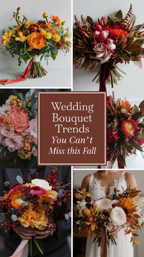 Looking for the perfect bouquet for your fall wedding?

🍁 From rich jewel tones to dreamy dried flowers, these 10 bouquet trends will make your special day even more magical. Whether you're into wildflower-inspired designs, lush succulents, or bold oversized arrangements, this guide has all the inspiration you need to find a bouquet that’s as unique as your love story. 🌹✨

#FallWeddingBouquet #WeddingBouquetInspiration #FallWeddingIdeas #AutumnBouquets #FloralWeddingInspo Fall Wildflower Bouquet, Autumnal Wedding Flowers, Fall Bridal Bouquet, Silk Flower Bridal Bouquet, Rich Jewel Tones, Bridal Bouquet Fall, Fall Wedding Bouquets, Wildflower Bouquet, Fall Weddings