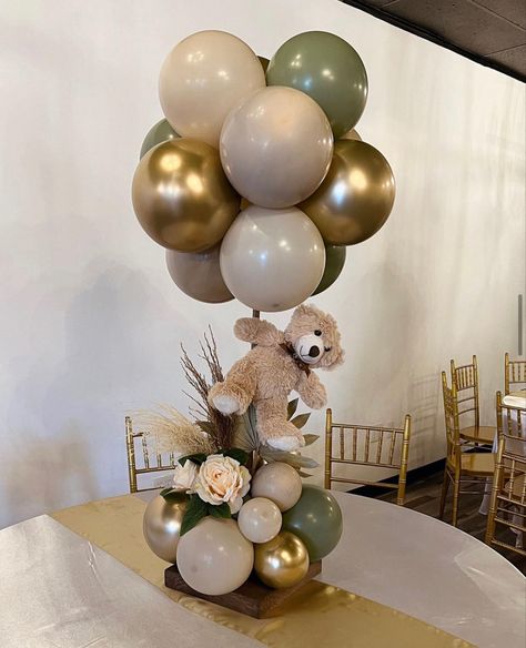 Teddy Bear Centerpieces Diy, Bear Baby Shower Centerpieces, Babyshower Centerpieces, Bear Centerpieces, Teddy Bear Centerpieces, Teddy Bear Baby Shower Theme, Bear Baby Shower Cake, Boy Baby Shower Centerpieces, Classy Baby Shower