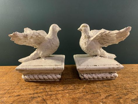 Pair of painted ceramic doves. For more details on this item and more products please click the link in our bio or visit MalthouseInteriors.com #doves #birds #ceramics Dove Ceramic, Dove Sculpture, Click The Link, Birds, Sculpture, Ceramics, Quick Saves