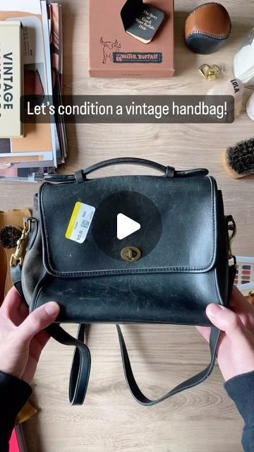 Vintage Bag Outfit, Bridget Brown, Coach Bag Outfit, Handbag Repair, Coach Vintage Handbags, Purse Cleaning, Upcycled Accessories, Leather Restoration, Vintage Coach Bags